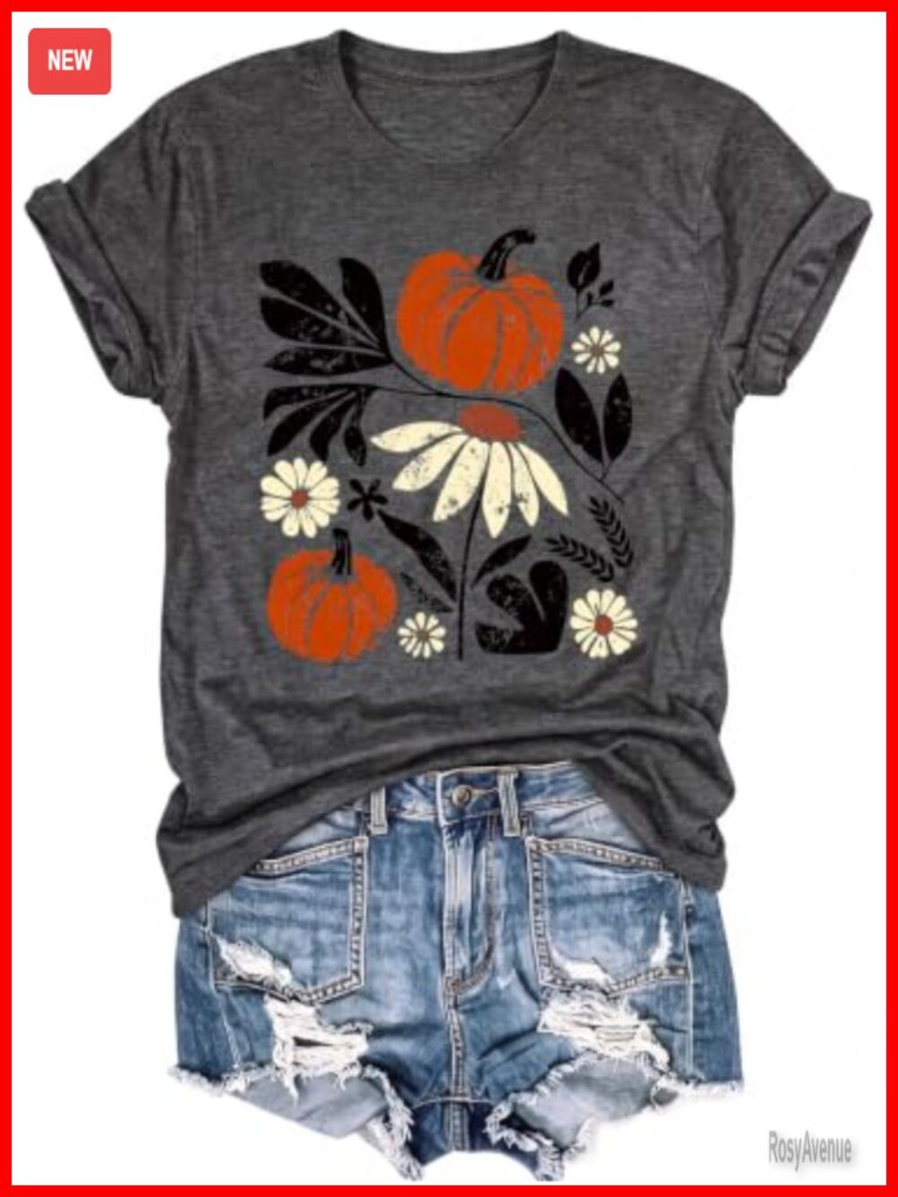 Fall Pumpkin Graphic Tee Thanksgiving Halloween Top
